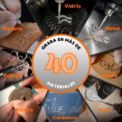 Kit de Grabado en Casa ENGRABER®: Lápiz + 30 Puntas GRATIS & eBook