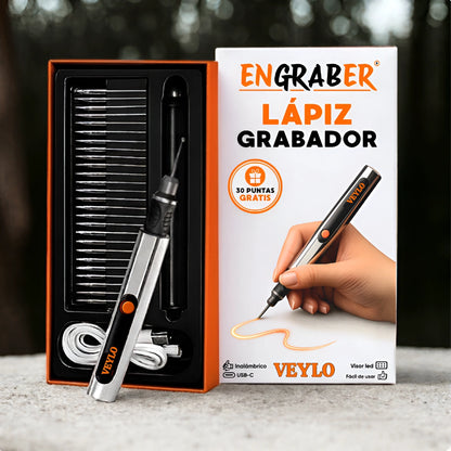 Kit de Grabado en Casa ENGRABER®: Lápiz + 30 Puntas GRATIS & eBook