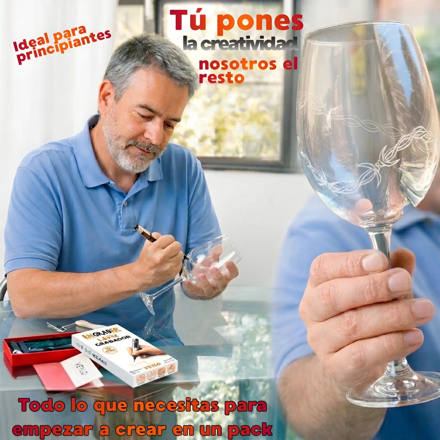 Kit de Grabado en Casa ENGRABER®: Lápiz + 30 Puntas GRATIS & eBook
